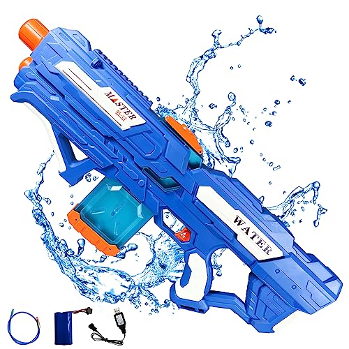 Elektrische Wasserpistole, automatische Wasserspritzpistolen mit 650ml hoher Kapazität für Kinder und Erwachsene, Wasserpistolen-Spielzeug für die Sommer-Swimmingpool-Party von MOYACA