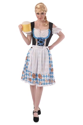 MOYGOR Dirndl Damen, Oktoberfest Damen Outfit Trachtenkleid Bierfest Kleid Halloween Karneval M von MOYGOR