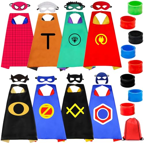 MOYKSRR Kostüm Capes und Masken für Kinder, 8 Stücke Rollenspielkostüm für Kinder mit Maske und Armbändern, Spielzeug & Geschenke für Kindergeburtstag Halloween oder Karneva Umhang MOYKSRR Kostüm Capes und Masken für Kinder, 8 Stücke Rollenspielkostüm für Kinder mit Maske und Armbändern, Spielzeug & Geschenke für Kindergeburtstag Halloween oder Karneva Umhang von MOYKSRR