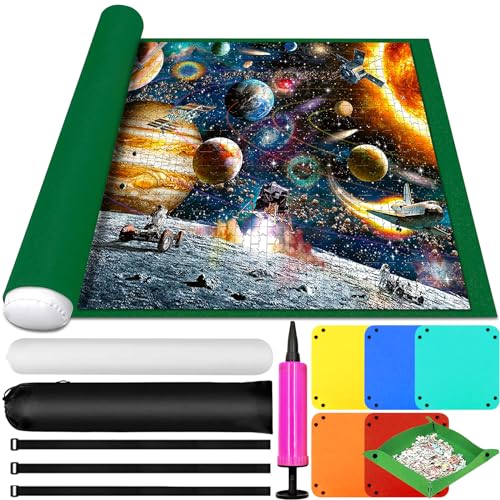 MOYKSRR Puzzle Matte, Puzzle-Rollenmatte für 1000 1500 2000 3000 Puzzle Teile Puzzle Pad, Tragbare Puzzlematte, Puzzle Roll Storage Mat, Puzzle Rollmatte for Storing Puzzles, Puzzlerolle Mat MOYKSRR Puzzle Matte, Puzzle-Rollenmatte für 1000 1500 2000 3000 Puzzle Teile Puzzle Pad, Tragbare Puzzlematte, Puzzle Roll Storage Mat, Puzzle Rollmatte for Storing Puzzles, Puzzlerolle Mat von MOYKSRR