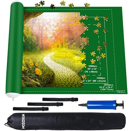 MOZOOSON Puzzle Mat 1000 1500 2000 Pieces XXL Puzzle Mat Puzzle Carpet Puzzle Mats for Rolling Up Puzzle Accessories for Storing Puzzles 1 mm Thick von MOZOOSON