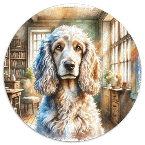 Afghanischer Hund Rundes 1000 Puzzle Puzzle Rund Puzzle Haustierhund Stressabbau-Spielzeug Für Erwachsene Und Kinder Erwachsene Impossible Puzzle 1000pcs (67.5x67.5cm) von MPASHJHCV