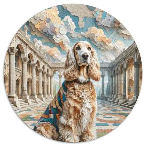 Afghanischer Hund Rundes 1000 Puzzle Puzzle Rund Puzzle Haustierhund Stressabbau-Spielzeug Für Erwachsene Und Kinder Schwieriges Großes 1000pcs (67.5x67.5cm) von MPASHJHCV