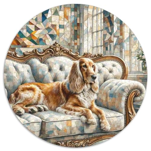 Afghanischer Hund Rundes 1000 Puzzle Puzzle Rundes Puzzle Haustierhund Pädagogisches Für Erwachsene Kinder Unmögliches Puzzle Für Erwachsene 1000pcs (67.5x67.5cm) von MPASHJHCV