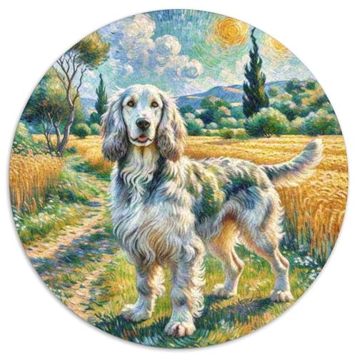 Afghanischer Hund Rundes 1000 Puzzle Puzzle Rundes Puzzle Haustierhund Pädagogisches Für Erwachsene Und Kinder Unmögliches Puzzle Für Erwachsene 1000pcs (67.5x67.5cm) von MPASHJHCV
