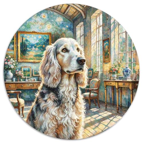 Afghanischer Hund Rundes 1000 Puzzle Puzzle Rundes Puzzle Haustierhund Stressabbau-Spielzeug Für Erwachsene Und Kinder Puzzle Erwachsene Anspruchsvoll 1000pcs (67.5x67.5cm) von MPASHJHCV