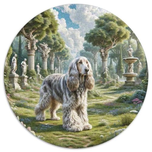 Afghanischer Hund Rundes 1000 Puzzle Puzzle Rundes Puzzle Haustierhund Stressabbau-Spielzeug Für Erwachsene Und Kinder Puzzle Erwachsene Anspruchsvoll 1000pcs (67.5x67.5cm) von MPASHJHCV