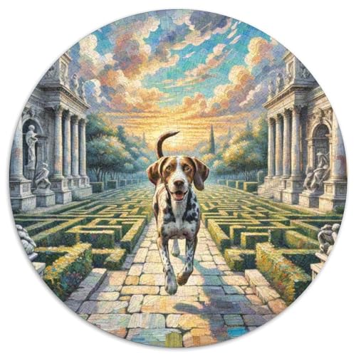 Beagle Rundes 1000 Puzzle Puzzle Rund Puzzle Haustierhund Stressabbau-Spielzeug Für Erwachsene Und Kinder Unmögliches Puzzle Für Erwachsene 1000pcs (67.5x67.5cm) von MPASHJHCV