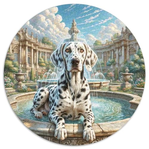 Beagle Rundes 1000 Puzzle Puzzle Rundes Puzzle Haustierhund Stressabbau-Spielzeug Für Erwachsene Kinder Puzzle Erwachsene Anspruchsvoll 1000pcs (67.5x67.5cm) von MPASHJHCV