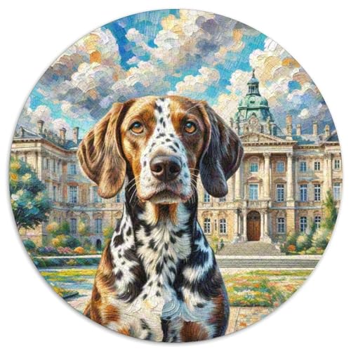 Beagle Rundes 1000 Puzzle Puzzle Rundes Puzzle Haustierhund Stressabbau-Spielzeug Für Erwachsene Kinder Puzzle Erwachsene Anspruchsvoll 1000pcs (67.5x67.5cm) von MPASHJHCV