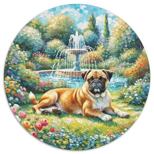 Boxer Rundes 1000 Puzzle Puzzle Rund Puzzle Haustier Hund Geschenke Für Erwachsene Und Kinder Unmögliches Puzzle Für Erwachsene 1000pcs (67.5x67.5cm) von MPASHJHCV