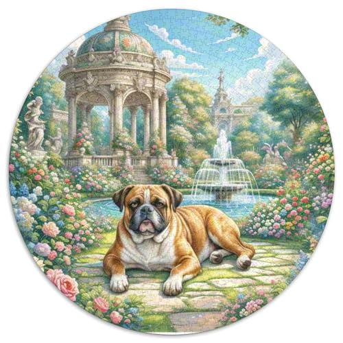 Boxer Rundes 1000 Puzzle Puzzle Rundes Puzzle Haustier Hund Pädagogisches Für Erwachsene Und Kinder Puzzle Erwachsene Anspruchsvoll 1000pcs (67.5x67.5cm) von MPASHJHCV