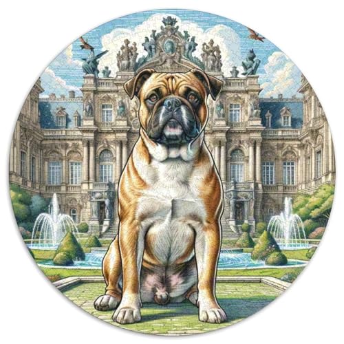 Boxer Rundes 1000 Puzzle Puzzle Rundes Puzzle Haustier Hund Stressabbau-Spielzeug Für Erwachsene Kinder Unmögliches Puzzle Für Erwachsene 1000pcs (67.5x67.5cm) von MPASHJHCV