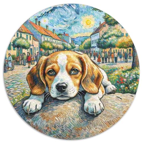 Cavalier König Charles Spaniel Rundes 1000 Puzzle Puzzle Rund Puzzle Haustierhund Verringerter Druck Schwieriges Für Erwachsene Und Kinder Puzzle Erwachsene Anspruchsvoll 1000pcs (67.5x67.5cm) von MPASHJHCV