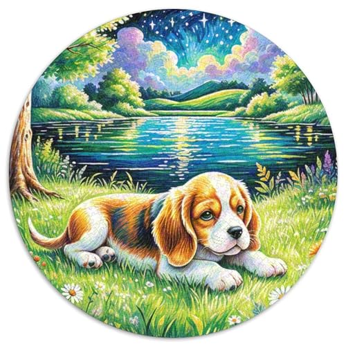 Cavalier König Charles Spaniel Rundes 1000 Puzzle Puzzle Rundes Puzzle Haustierhund Pädagogisches Für Erwachsene Kinder Unmögliches Puzzle Für Erwachsene 1000pcs (67.5x67.5cm) von MPASHJHCV