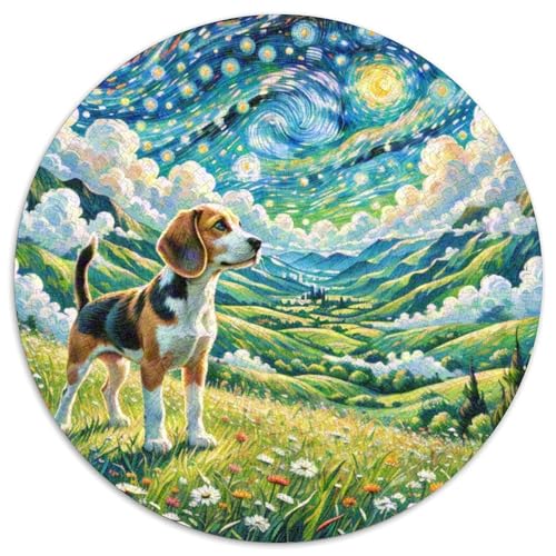 Cavalier König Charles Spaniel Rundes 1000 Puzzle Puzzle Rundes Puzzle Haustierhund Pädagogisches Für Erwachsene Und Kinder Unmögliches Puzzle Für Erwachsene 1000pcs (67.5x67.5cm) von MPASHJHCV