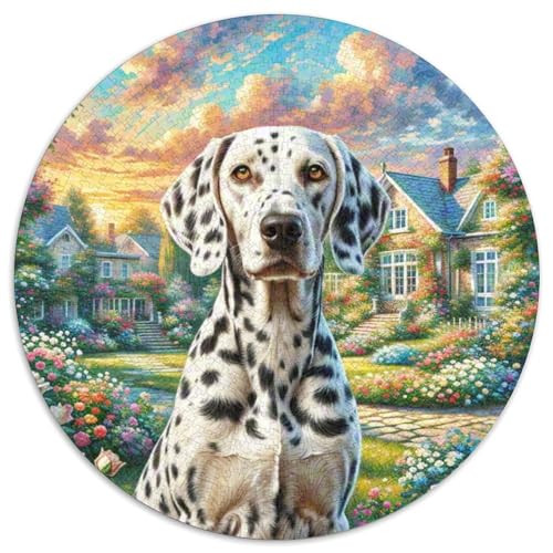 Dachshund Rundes 1000 Puzzle Puzzle Rund Puzzle Haustierhund Geschenke Für Erwachsene Kinder Schwieriges Großes 1000pcs (67.5x67.5cm) von MPASHJHCV