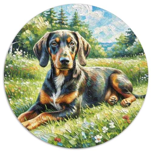 Doberman Pinscher Rundes 1000 Puzzle Puzzle Rund Puzzle Haustier Hund Geschenke Für Erwachsene Kinder Schwieriges Großes 1000pcs (67.5x67.5cm) von MPASHJHCV