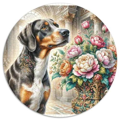Doberman Pinscher Rundes 1000 Puzzle Puzzle Rundes Puzzle Haustier Hund Pädagogisches Für Erwachsene Kinder Schwieriges Großes 1000pcs (67.5x67.5cm) von MPASHJHCV