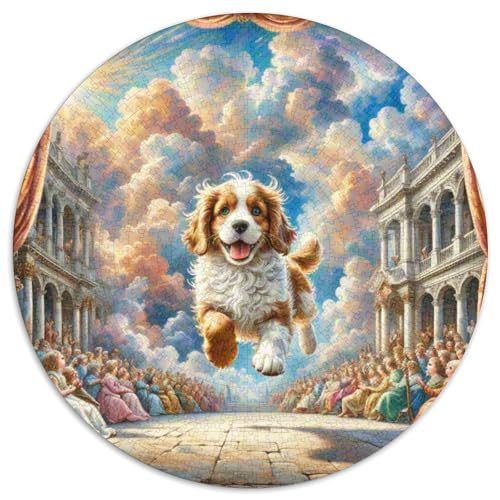 Englischer Springer Spaniel Rundes 1000 Puzzle Puzzle Rund Puzzle Haustier Hund Geschenke Für Erwachsene Kinder Unmögliches Puzzle Für Erwachsene 1000pcs (67.5x67.5cm) von MPASHJHCV