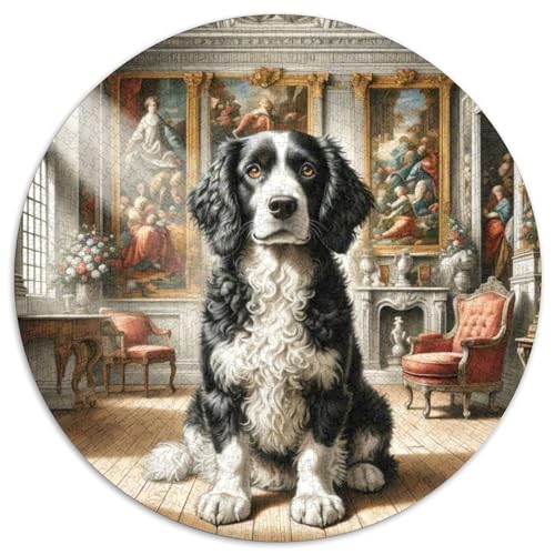 Englischer Springer Spaniel Rundes 1000 Puzzle Puzzle Rund Puzzle Haustier Hund Geschenke Für Erwachsene Und Kinder Unmögliches Puzzle Für Erwachsene 1000pcs (67.5x67.5cm) von MPASHJHCV