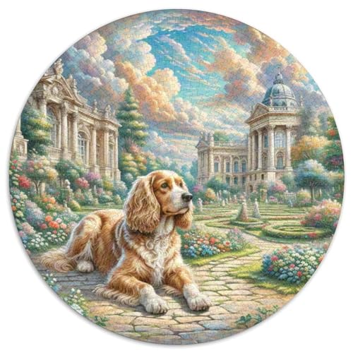 Englischer Springer Spaniel Rundes 1000 Puzzle Puzzle Rund Puzzle Haustier Hund Pädagogisches Für Erwachsene Und Kinder Puzzle Erwachsene Anspruchsvoll 1000pcs (67.5x67.5cm) von MPASHJHCV