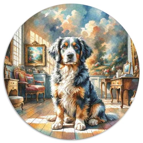 Englischer Springer Spaniel Rundes 1000 Puzzle Puzzle Rund Puzzle Haustier Hund Pädagogisches Für Erwachsene Und Kinder Schwieriges Großes 1000pcs (67.5x67.5cm) von MPASHJHCV