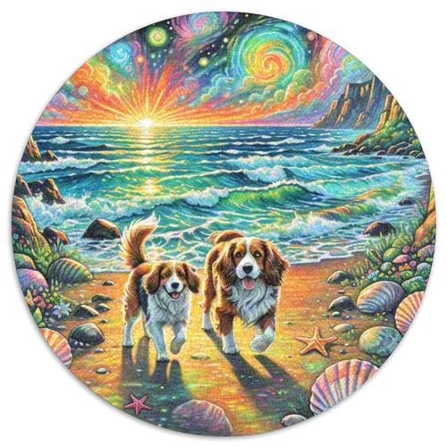 Englischer Springer Spaniel Rundes 1000 Puzzle Puzzle Rund Puzzle Haustier Hund Verringerter Druck Schwieriges Für Erwachsene Kinder Schwieriges Großes 1000pcs (67.5x67.5cm) von MPASHJHCV