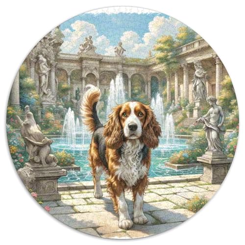 Englischer Springer Spaniel Rundes 1000 Puzzle Puzzle Rund Puzzle Haustier Hund Verringerter Druck Schwieriges Für Erwachsene Und Kinder Unmögliches Puzzle Für Erwachsene 1000pcs (67.5x67.5cm) von MPASHJHCV