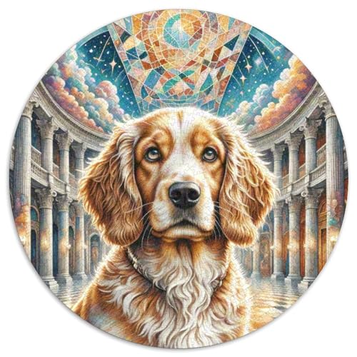 Englischer Springer Spaniel Rundes 1000 Puzzle Puzzle Rundes Puzzle Haustier Hund Pädagogisches Für Erwachsene Kinder Erwachsene Impossible Puzzle 1000pcs (67.5x67.5cm) von MPASHJHCV