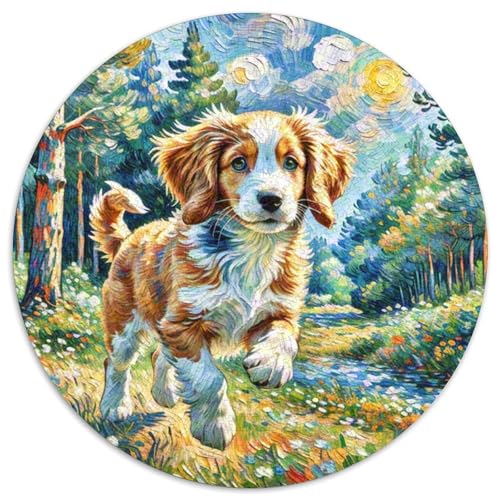 Englischer Springer Spaniel Rundes 1000 Puzzle Puzzle Rundes Puzzle Haustier Hund Pädagogisches Für Erwachsene Kinder Erwachsene Impossible Puzzle 1000pcs (67.5x67.5cm) von MPASHJHCV
