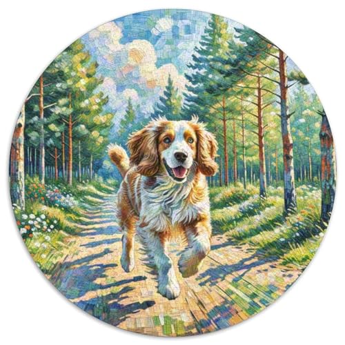 Englischer Springer Spaniel Rundes 1000 Puzzle Puzzle Rundes Puzzle Haustier Hund Pädagogisches Für Erwachsene Kinder Schwieriges Großes 1000pcs (67.5x67.5cm) von MPASHJHCV