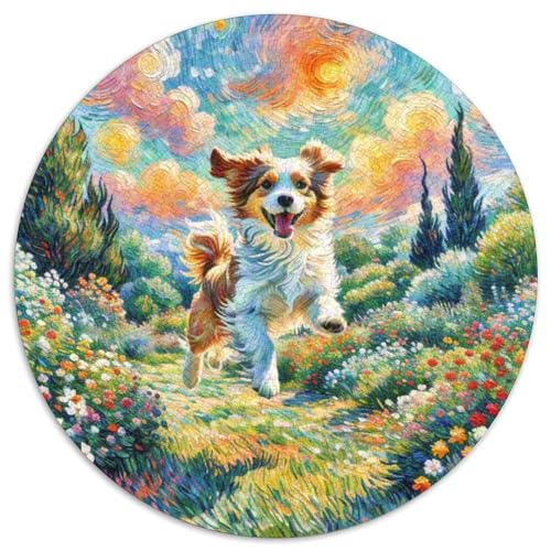 Englischer Springer Spaniel Rundes 1000 Puzzle Puzzle Rundes Puzzle Haustier Hund Pädagogisches Für Erwachsene Kinder Schwieriges Großes 1000pcs (67.5x67.5cm) von MPASHJHCV