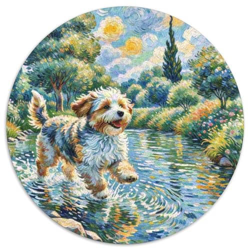 Englischer Springer Spaniel Rundes 1000 Puzzle Puzzle Rundes Puzzle Haustier Hund Pädagogisches Für Erwachsene Und Kinder Erwachsene Impossible Puzzle 1000pcs (67.5x67.5cm) von MPASHJHCV