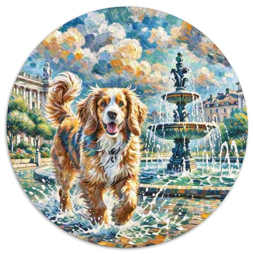 Englischer Springer Spaniel Rundes 1000 Puzzle Puzzle Rundes Puzzle Haustier Hund Pädagogisches Für Erwachsene Und Kinder Puzzle Erwachsene Anspruchsvoll 1000pcs (67.5x67.5cm) von MPASHJHCV