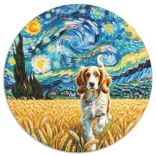 Englischer Springer Spaniel Rundes 1000 Puzzle Puzzle Rundes Puzzle Haustier Hund Pädagogisches Für Erwachsene Und Kinder Schwieriges Großes 1000pcs (67.5x67.5cm) von MPASHJHCV