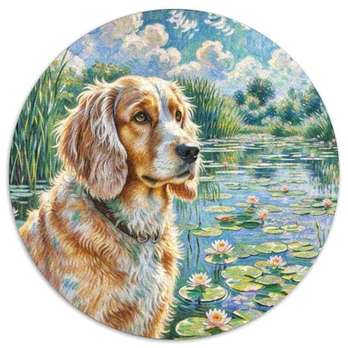 Englischer Springer Spaniel Rundes 1000 Puzzle Puzzle Rundes Puzzle Haustier Hund Pädagogisches Für Erwachsene Und Kinder Schwieriges Großes 1000pcs (67.5x67.5cm) von MPASHJHCV