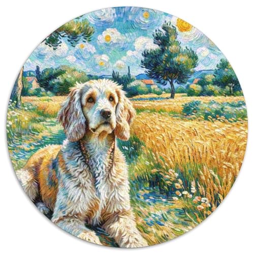 Englischer Springer Spaniel Rundes 1000 Puzzle Puzzle Rundes Puzzle Haustier Hund Pädagogisches Für Erwachsene Und Kinder Schwieriges Großes 1000pcs (67.5x67.5cm) von MPASHJHCV