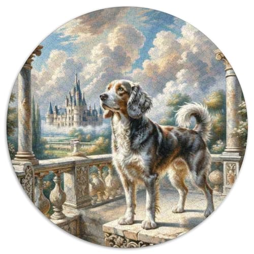 Englischer Springer Spaniel Rundes 1000 Puzzle Puzzle Rundes Puzzle Haustier Hund Stressabbau-Spielzeug Für Erwachsene Und Kinder Erwachsene Impossible Puzzle 1000pcs (67.5x67.5cm) von MPASHJHCV