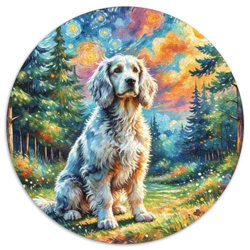 Goldener Retriever Rundes 1000 Puzzle Puzzle Rund Puzzle Haustierhund Verringerter Druck Schwieriges Für Erwachsene Und Kinder Unmögliches Puzzle Für Erwachsene 1000pcs (67.5x67.5cm) von MPASHJHCV