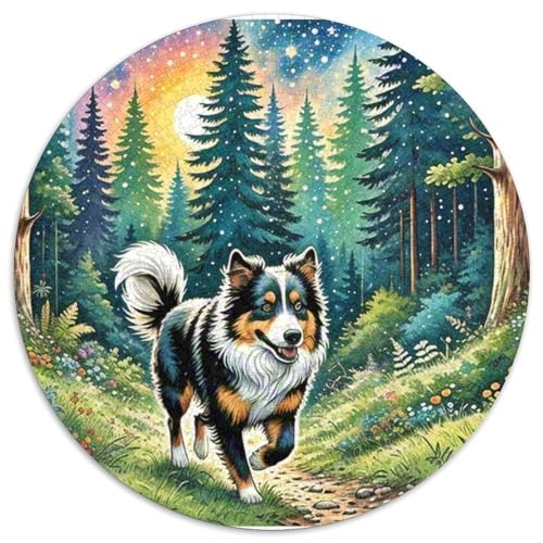 Haustierhund Rundes 1000 Puzzle Puzzle Rund Puzzle Haustierhund Stressabbau-Spielzeug Für Erwachsene Kinder Schwieriges Großes 1000pcs (67.5x67.5cm) von MPASHJHCV