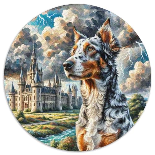 Irischer Setter Rundes 1000 Puzzle Puzzle Rund Puzzle Haustierhund Verringerter Druck Schwieriges Für Erwachsene Und Kinder Unmögliches Puzzle Für Erwachsene 1000pcs (67.5x67.5cm) von MPASHJHCV