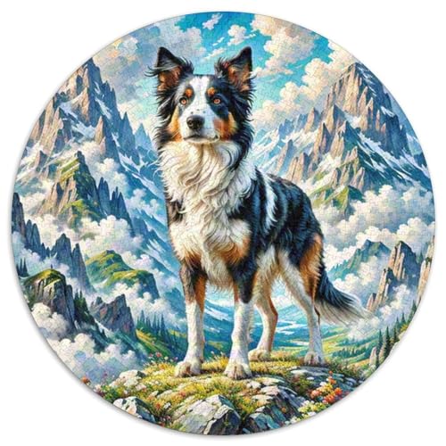 Malinois Rundes 1000 Puzzle Puzzle Rund Puzzle Haustier Hund Stressabbau-Spielzeug Für Erwachsene Kinder Schwieriges Großes 1000pcs (67.5x67.5cm) von MPASHJHCV