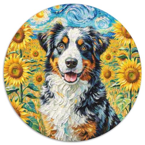 Malinois Rundes 1000 Puzzle Puzzle Rund Puzzle Haustier Hund Stressabbau-Spielzeug Für Erwachsene Kinder Schwieriges Großes 1000pcs (67.5x67.5cm) von MPASHJHCV