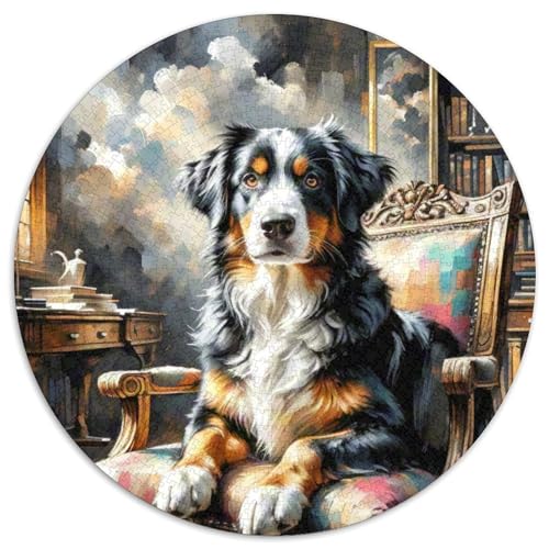 Malinois Rundes 1000 Puzzle Puzzle Rund Puzzle Haustier Hund Stressabbau-Spielzeug Für Erwachsene Kinder Schwieriges Großes 1000pcs (67.5x67.5cm) von MPASHJHCV