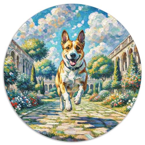 Malinois Rundes 1000 Puzzle Puzzle Rund Puzzle Haustier Hund Stressabbau-Spielzeug Für Erwachsene Und Kinder Unmögliches Puzzle Für Erwachsene 1000pcs (67.5x67.5cm) von MPASHJHCV