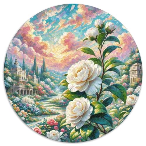 Narziss Rundes 1000 Puzzle Puzzle Rundes Puzzle Romantische Stilpflanzen Stressabbau-Spielzeug Für Erwachsene Und Kinder Erwachsene Impossible Puzzle 1000pcs (67.5x67.5cm) von MPASHJHCV