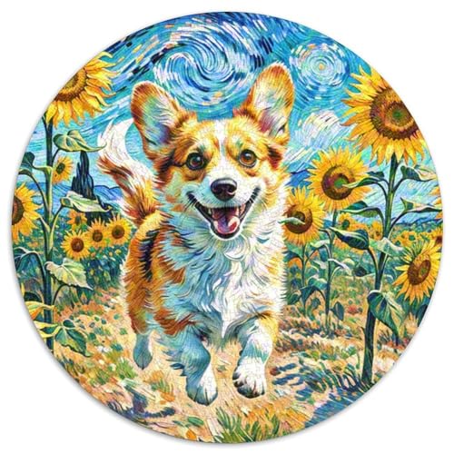 Papillon Rundes 1000 Puzzle Puzzle Rund Puzzle Haustier Hund Stressabbau-Spielzeug Für Erwachsene Kinder Schwieriges Großes 1000pcs (67.5x67.5cm) von MPASHJHCV