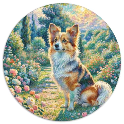 Papillon Rundes 1000 Puzzle Puzzle Rund Puzzle Haustier Hund Stressabbau-Spielzeug Für Erwachsene Kinder Unmögliches Puzzle Für Erwachsene 1000pcs (67.5x67.5cm) von MPASHJHCV