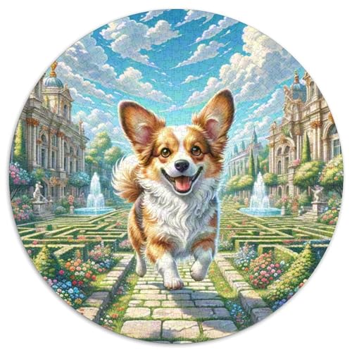 Papillon Rundes 1000 Puzzle Puzzle Rund Puzzle Haustier Hund Verringerter Druck Schwieriges Für Erwachsene Kinder Unmögliches Puzzle Für Erwachsene 1000pcs (67.5x67.5cm) von MPASHJHCV